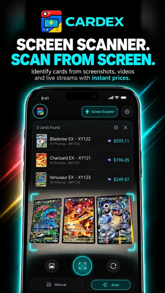 Screen scanner identifying cards from a video