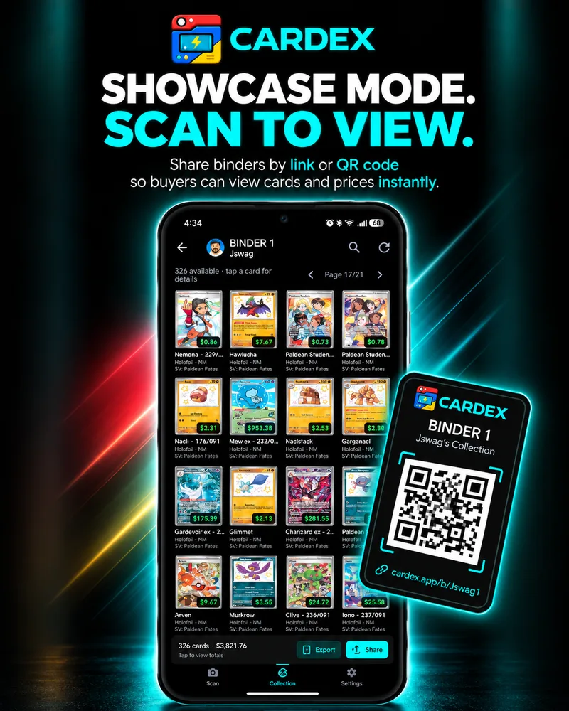 Showcase mode shared by link or QR code